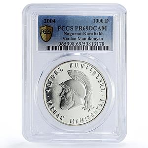 Artsakh Karabakh 1000 dram Vardan Mamikonyan PR69 PCGS silver coin 2004