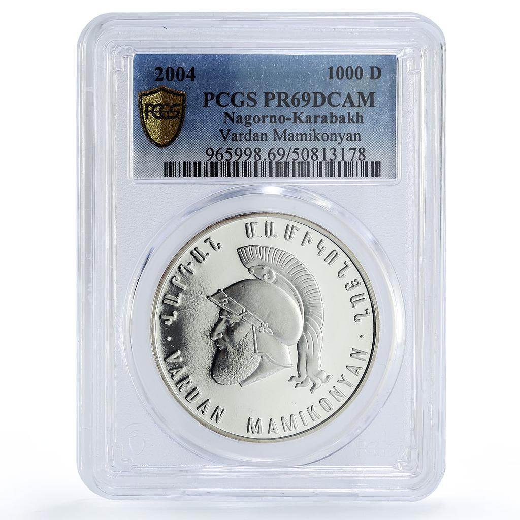 Artsakh Karabakh 1000 dram Vardan Mamikonyan PR69 PCGS silver coin 2004