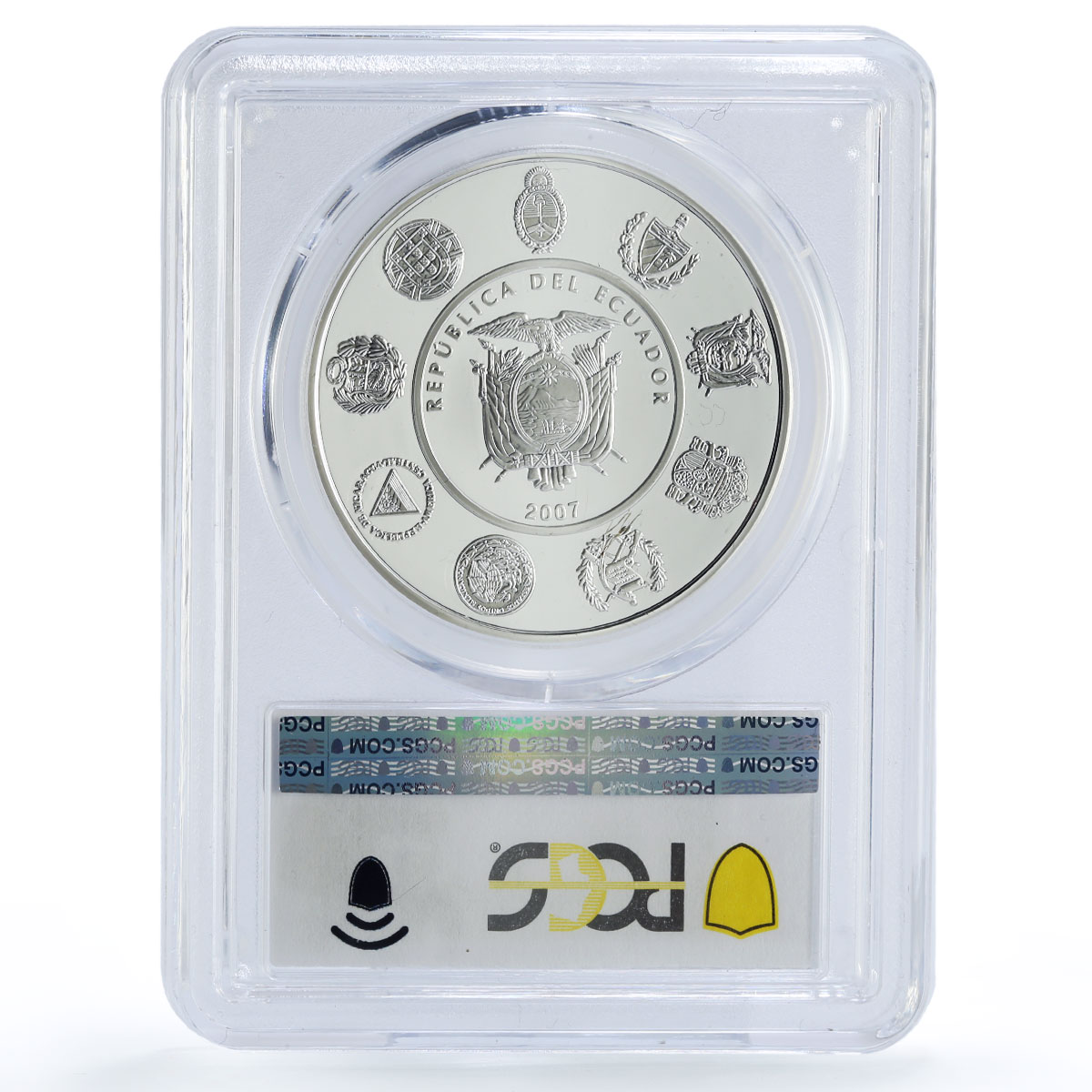 Ecuador 1 sucre Ibero-American Olympics Race Walking PR69 PCGS silver coin 2007