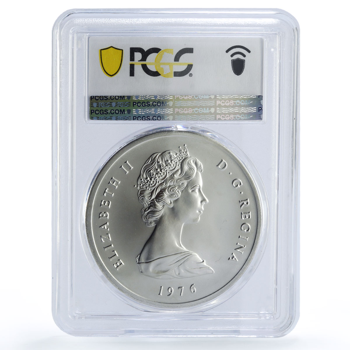 Turks and Caicos Islands 20 crowns Queen Victoria MS70 PCGS silver coin 1976
