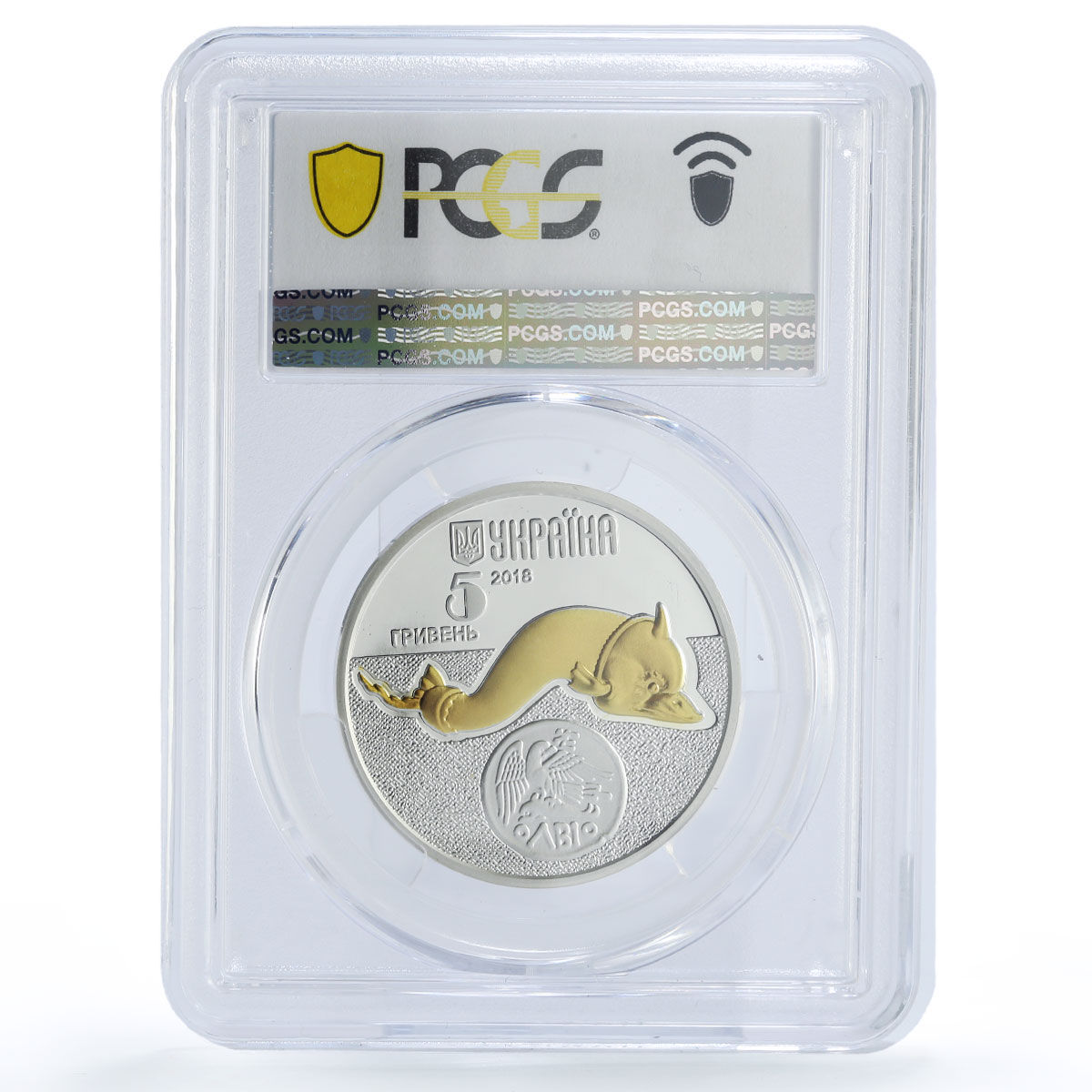 Ukraine 5 hryvnias Fauna Cultural Monuments Dolphin PR69 PCGS silver coin 2018