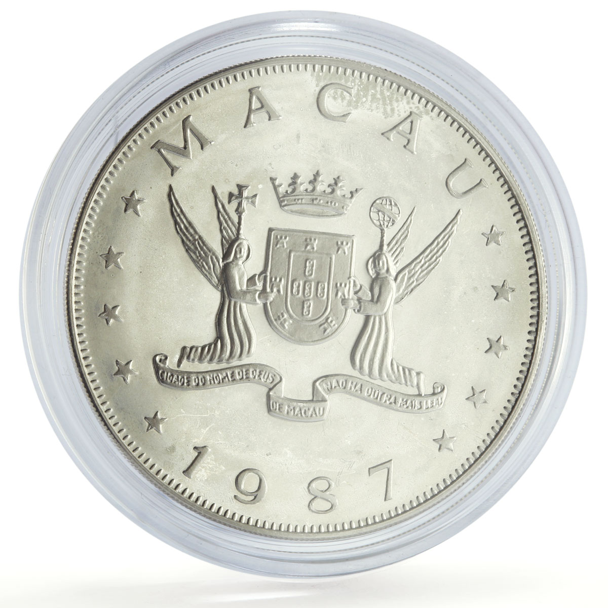 China Macau 100 patacas Lunar Calendar Year of the Rabbit proof silver coin 1987
