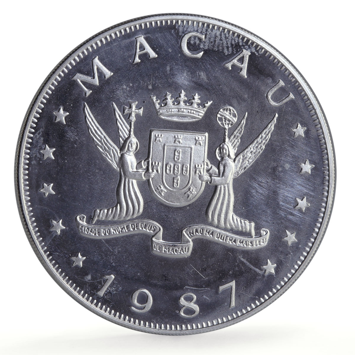 China Macau 100 patacas Lunar Calendar Year of the Rabbit proof silver coin 1987
