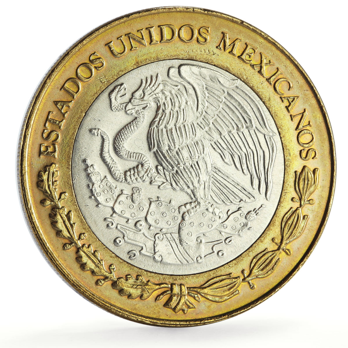 Mexico 50 pesos Revolution Nine Ninos Heroes Politics bimetal coin 1994