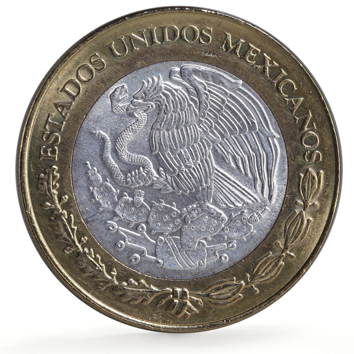 Mexico 50 pesos Revolution Nine Ninos Heroes Politics bimetal coin 1994