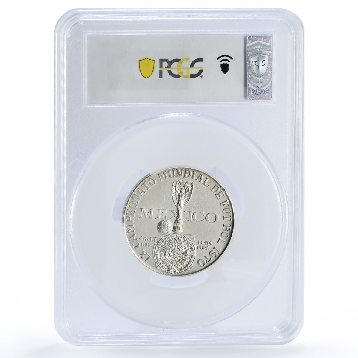 Mexico Football World Cup Juego Pelota Grove-1082a SP67 PCGS silver medal 1970