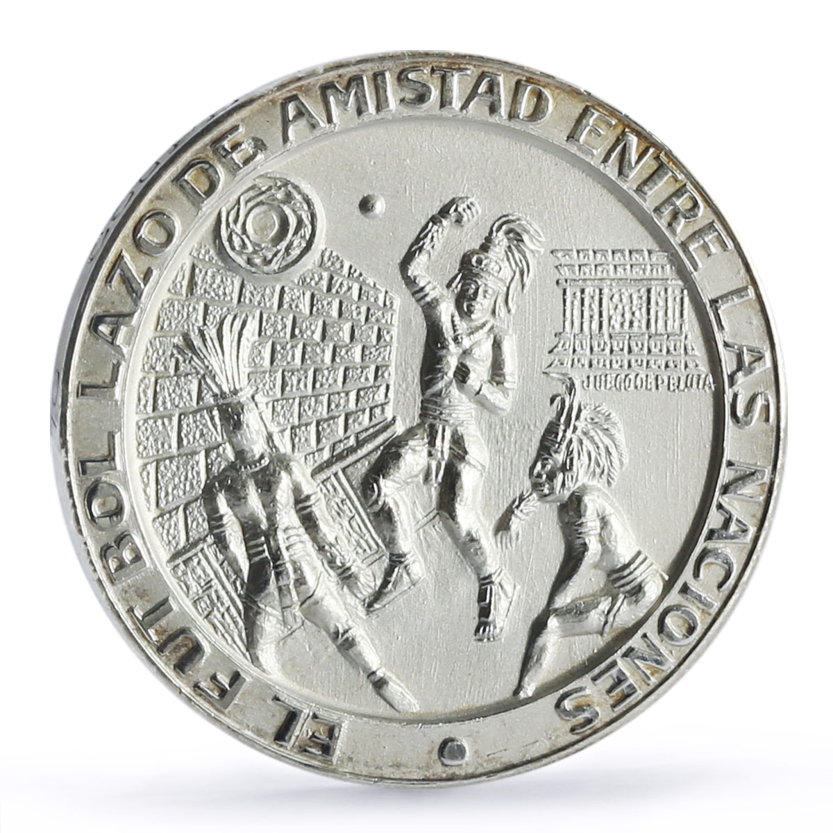 Mexico Football World Cup Juego Pelota Grove-1082a SP67 PCGS silver medal 1970