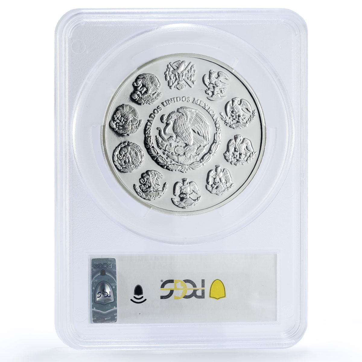 Mexico 5 onzas Libertad Angel of Independence PR69 PCGS 5 oz silver coin 2008