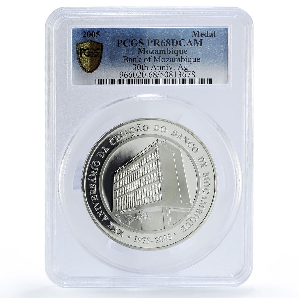 Mozambique National Bank 30th Anniversary PR68 PCGS 5 oz silver medal coin 2005