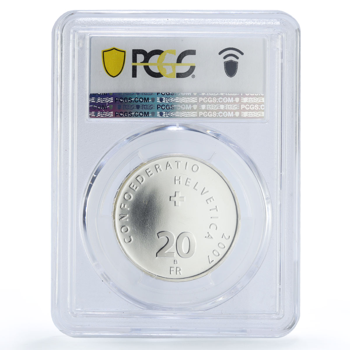 Switzerland 20 francs National Bank Composer Honegger MS69 PCGS silver coin 2007