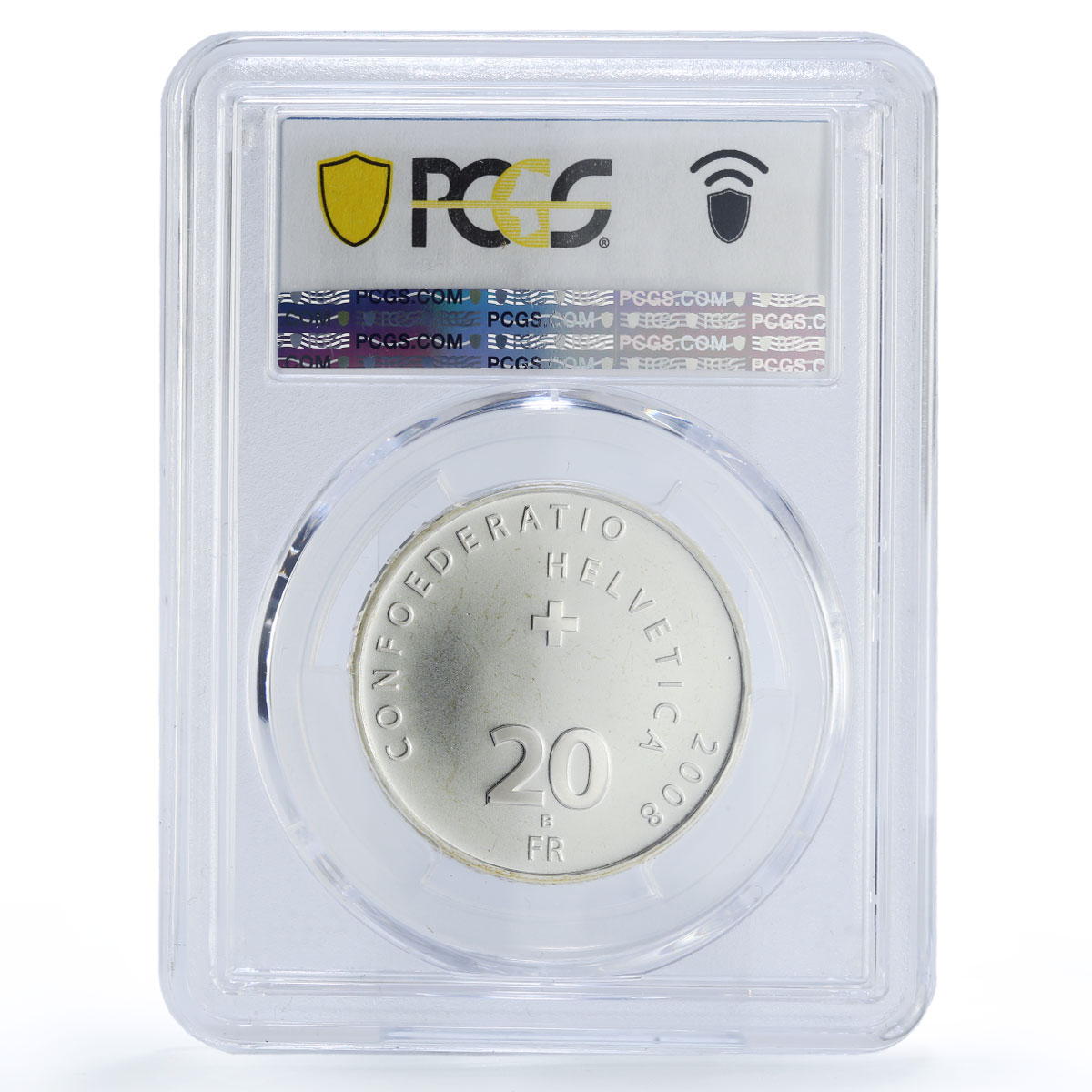Switzerland 20 francs Ice Hockey Federation Sports MS69 PCGS silver coin 2008
