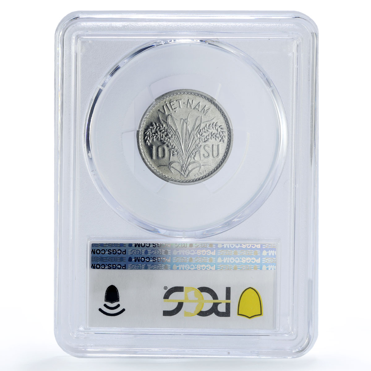 Vietnam South 10 su Bao Dai Three Women Pattern Essai SP66 PCGS Al coin 1953