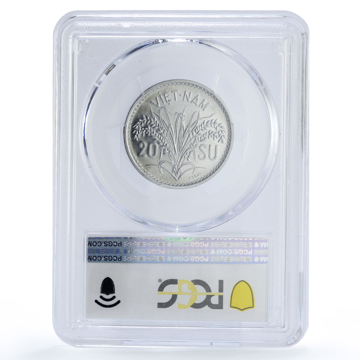 Vietnam South 20 su Bao Dai Three Women Pattern Essai SP66 PCGS Al coin 1953