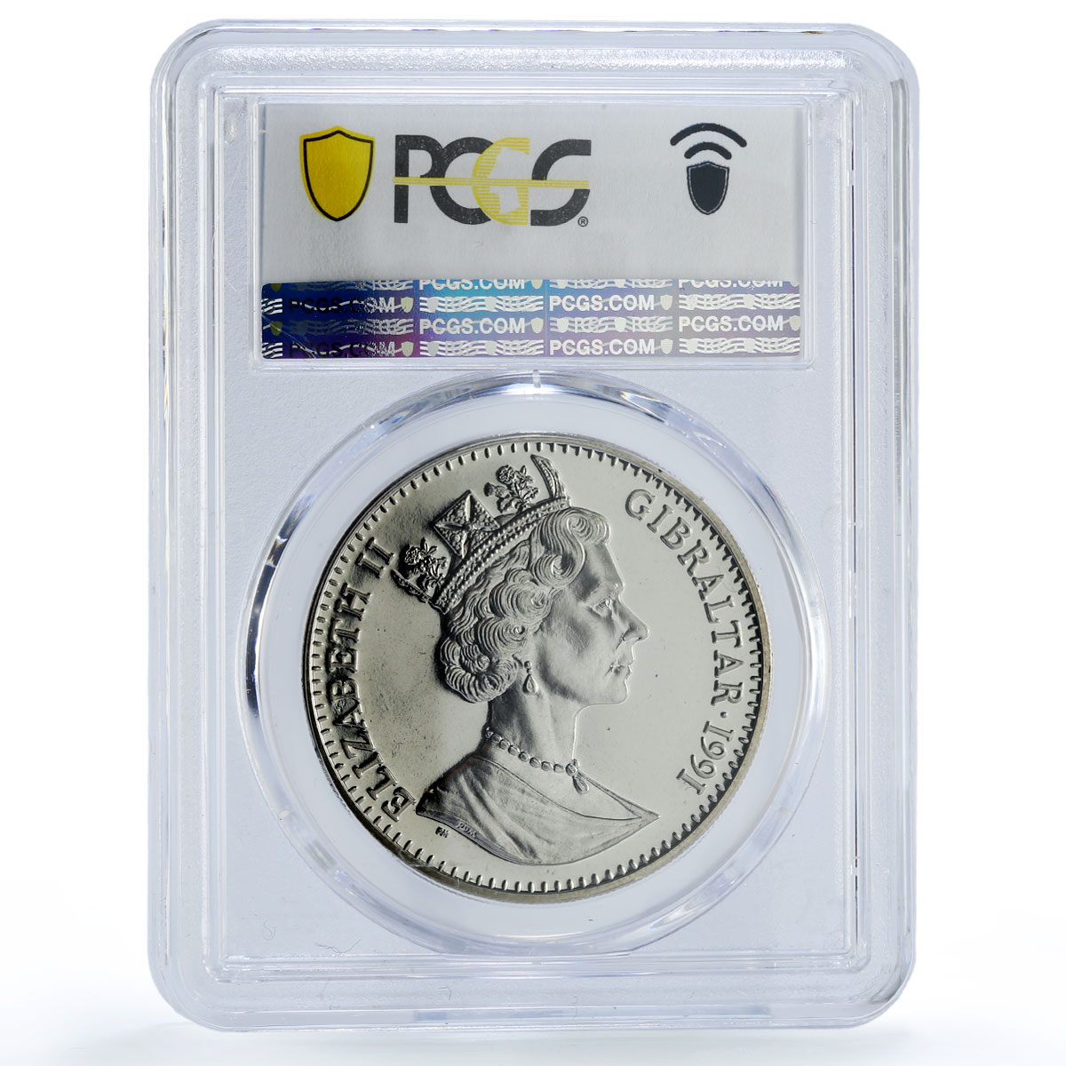 Gibraltar 1 crown Home Pets Dogs Welsh Corgi Animals MS68 PCGS CuNi coin 1991