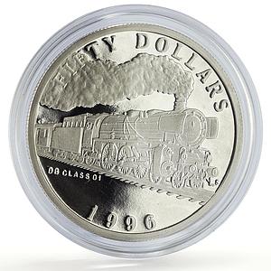 Marshall Islands 50 dollars DB Class 01 Trains Railways proof silver coin 1996