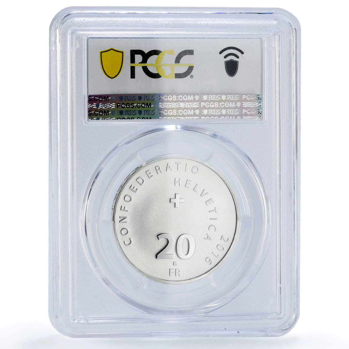 Switzerland 20 francs Red Cross 150th Anniversary MS69 PCGS silver coin 2016