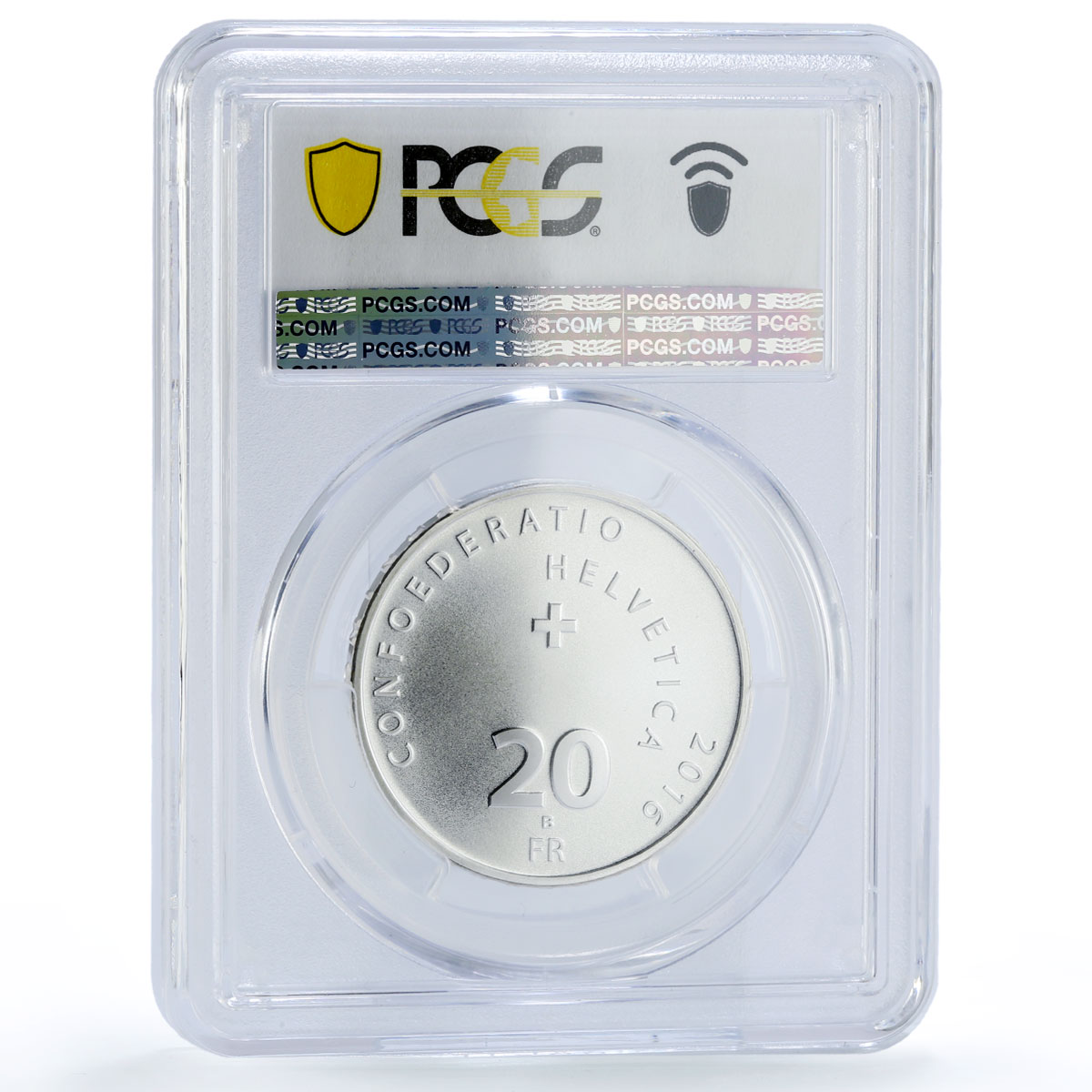 Switzerland 20 francs Gottardo Gotthard Tunnel Train MS70 PCGS silver coin 2016