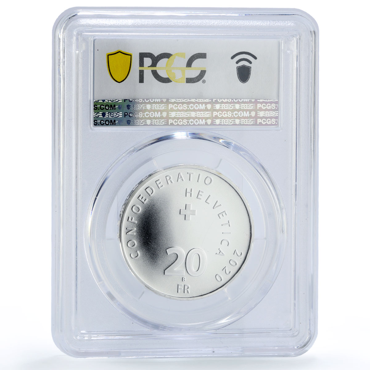 Switzerland 20 francs Roger Federer Tennis Sports MS70 PCGS silver coin 2020