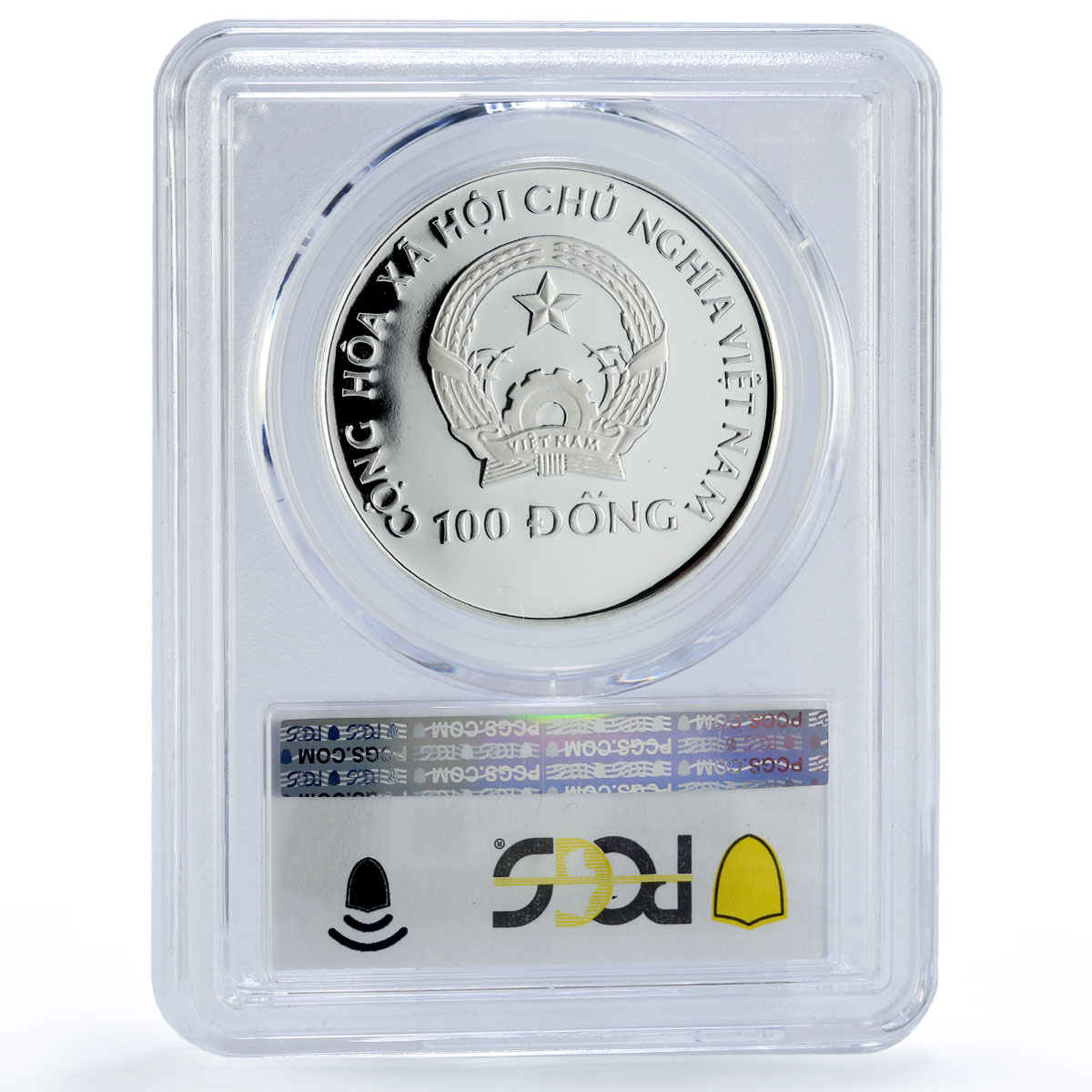 Vietnam 100 dong Prehistoric Rhamphorhynchus Dinosaurs PR69 PCGS Ag coin 1993