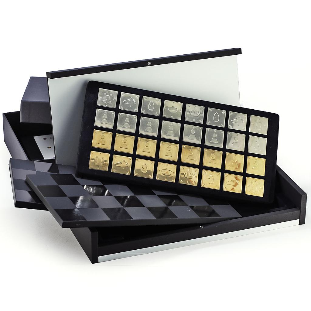 Andorra 1 diner x 32 Set Chess Kramnik Signature BU nickel brass coins 2006 Andorra 1 diner x 32 Set Chess Kramnik Signature BU nickel brass coins 2006