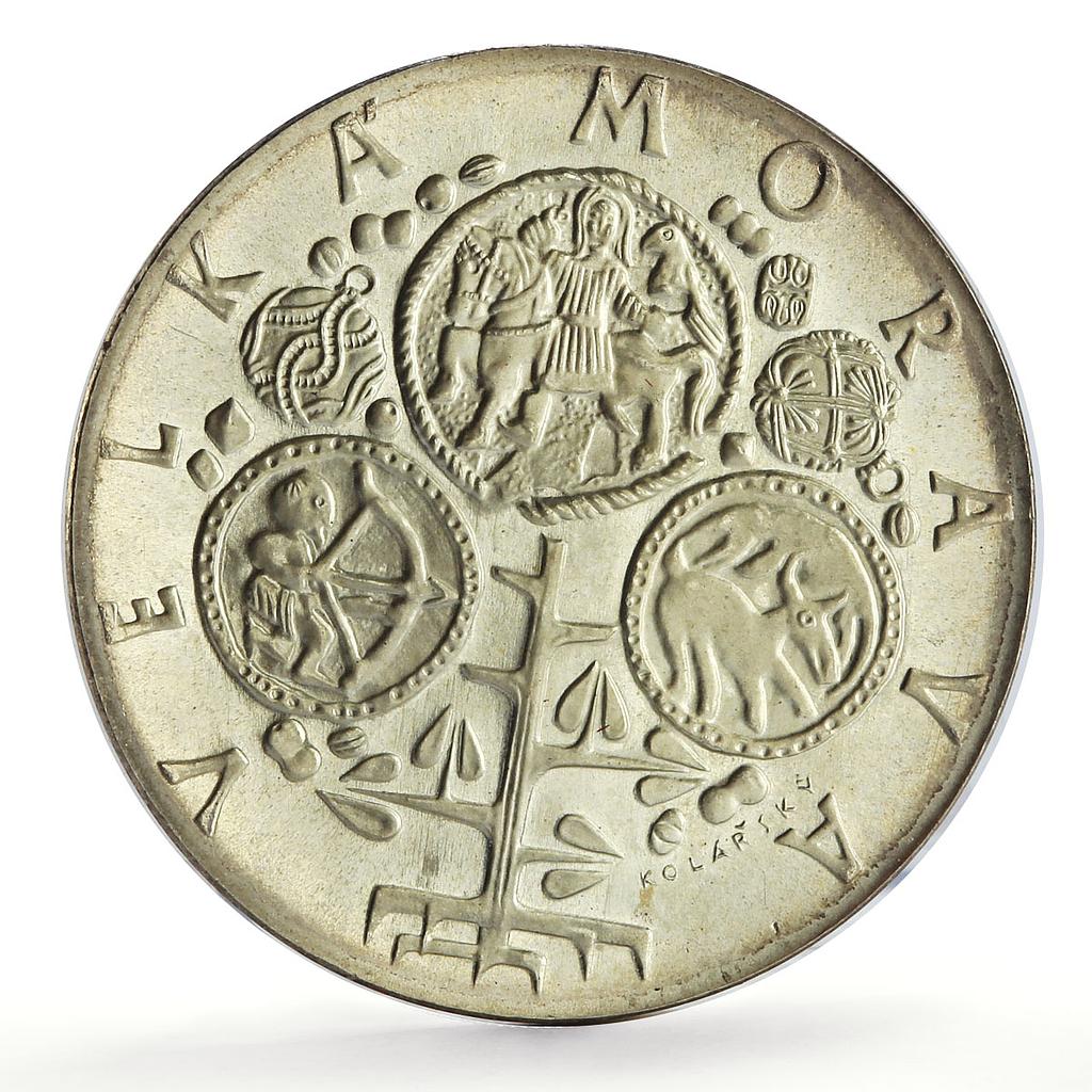 Czechoslovakia Great Moravia Velka Morava Arms silver token medal coin 1972