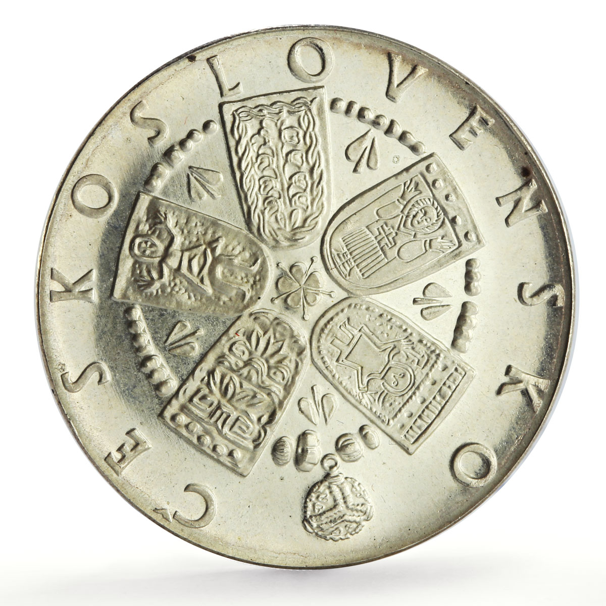Czechoslovakia Great Moravia Velka Morava Arms silver token medal coin 1972