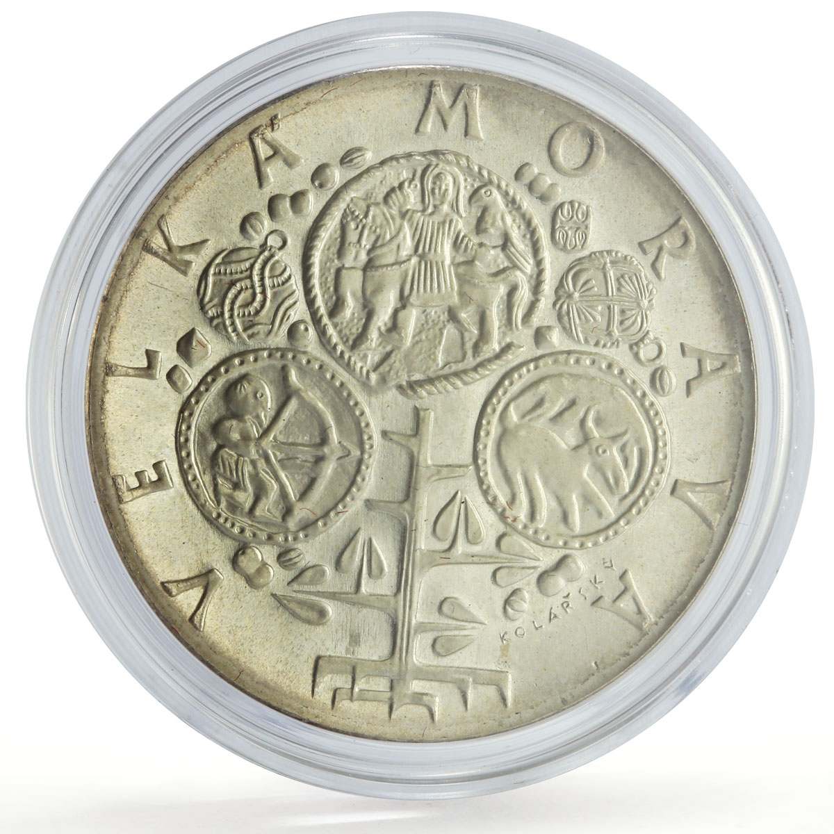 Czechoslovakia Great Moravia Velka Morava Arms silver token medal coin 1972