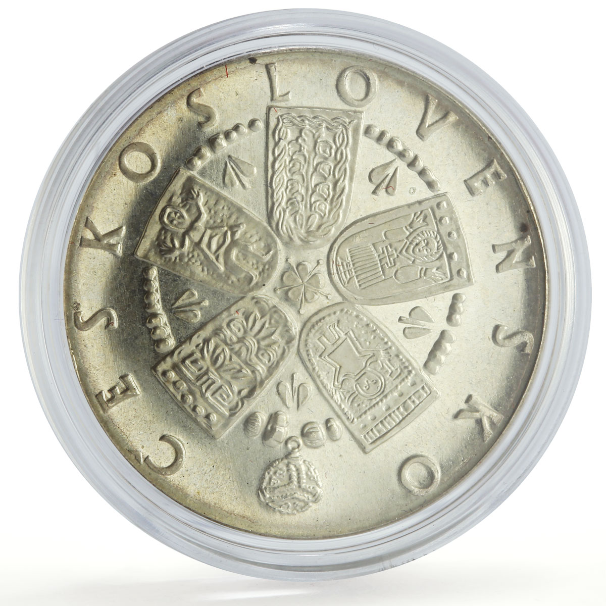 Czechoslovakia Great Moravia Velka Morava Arms silver token medal coin 1972