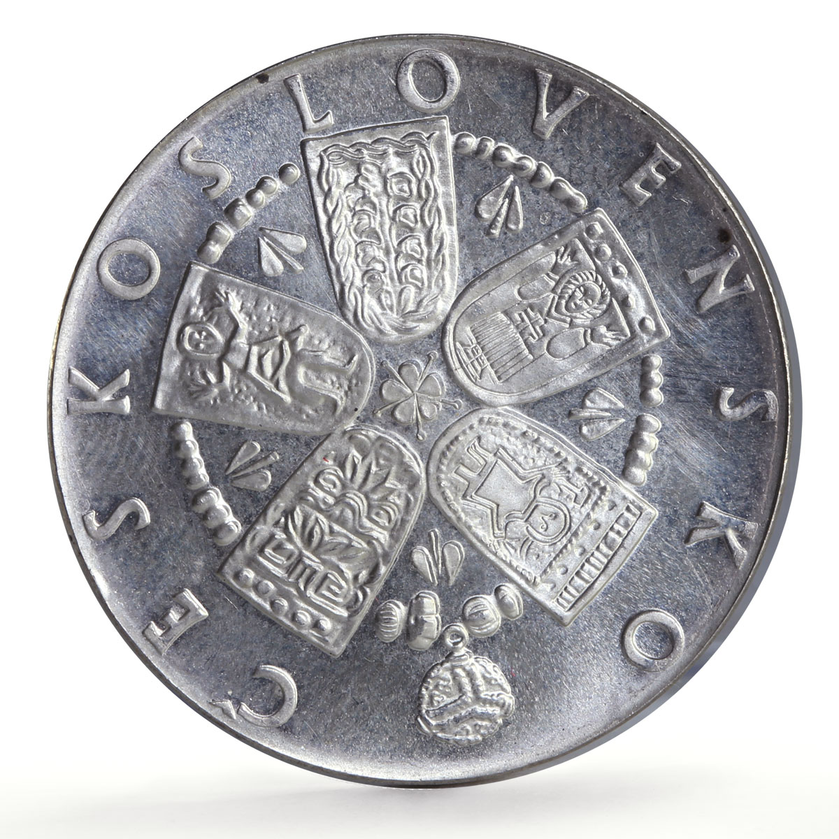 Czechoslovakia Great Moravia Velka Morava Arms silver token medal coin 1972