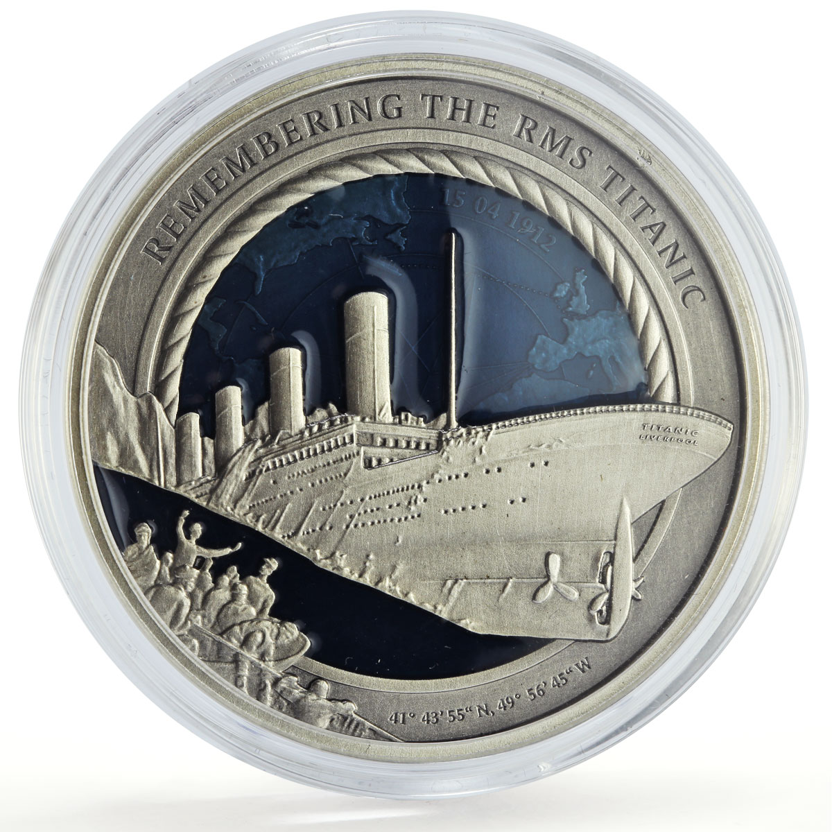 Solomon Islands 10 dollars Remembering Titanic Ship Steamer 3oz silver coin 2021