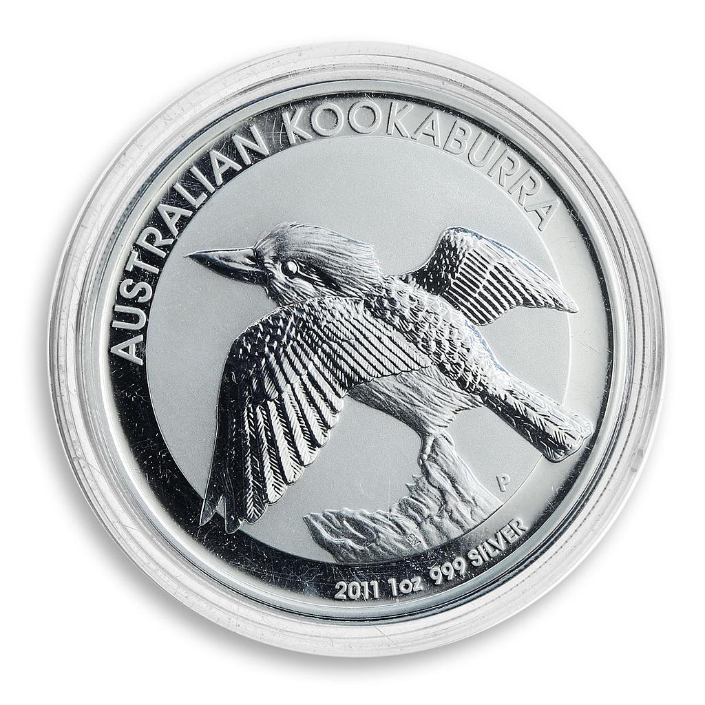 Australia 1 dollar Australian Kookaburra Bird silver coin 2011