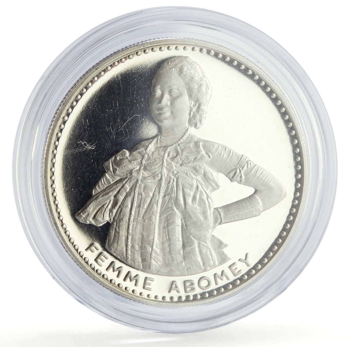 Benin Dahomey 200 francs Independence Abomey Woman KM-2.2 proof silver coin 1971
