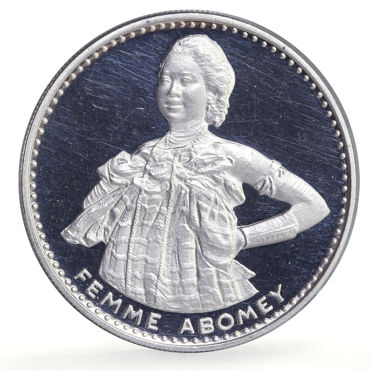 Benin Dahomey 200 francs Independence Abomey Woman KM-2.2 proof silver coin 1971