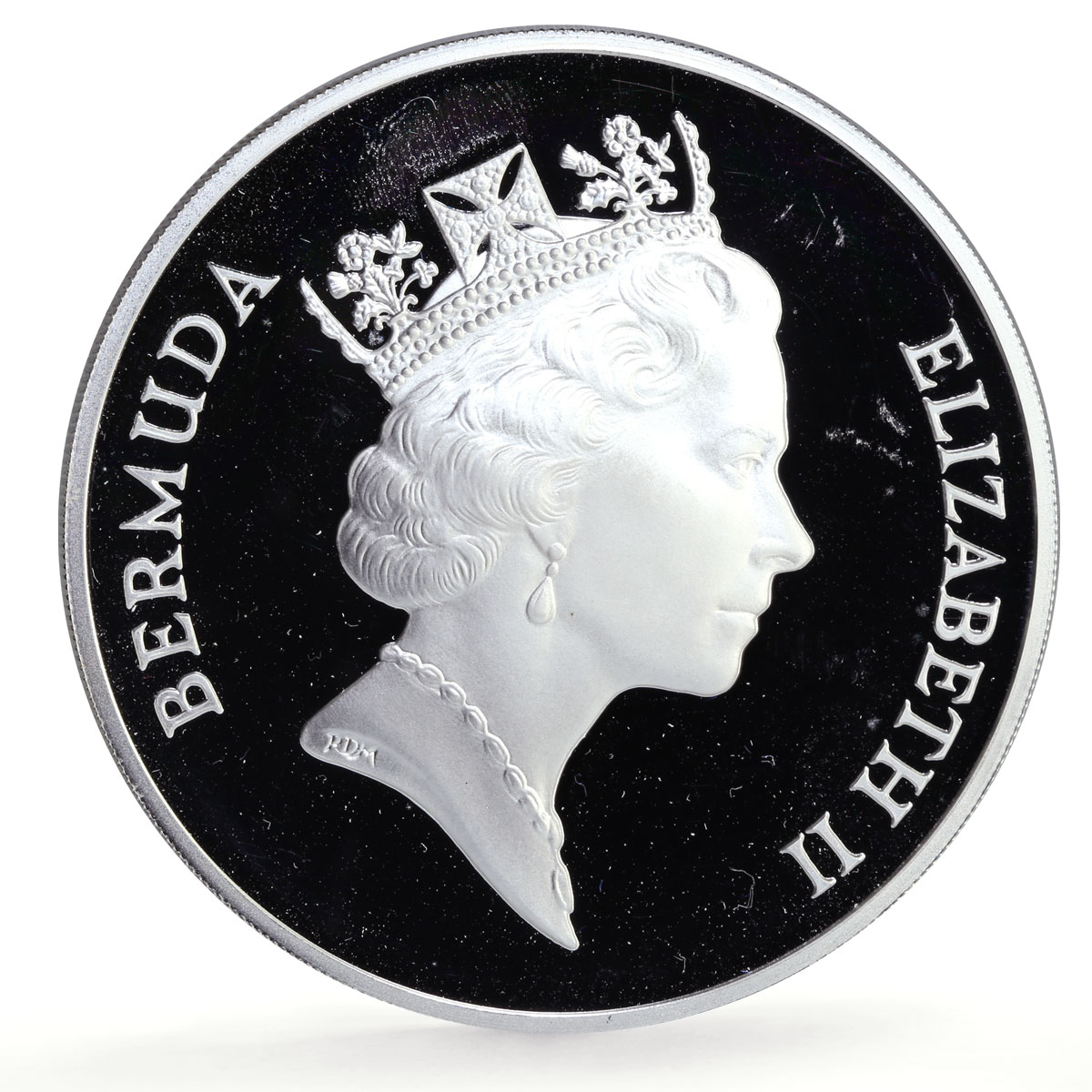 Bermuda 5 dollars San Antonio Ship Clipper Seafaring 5 oz proof silver coin 1988