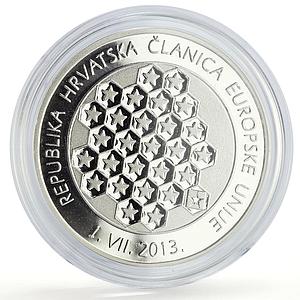 Croatia 100 kuna European Union Membership EU proof silver coin 2013