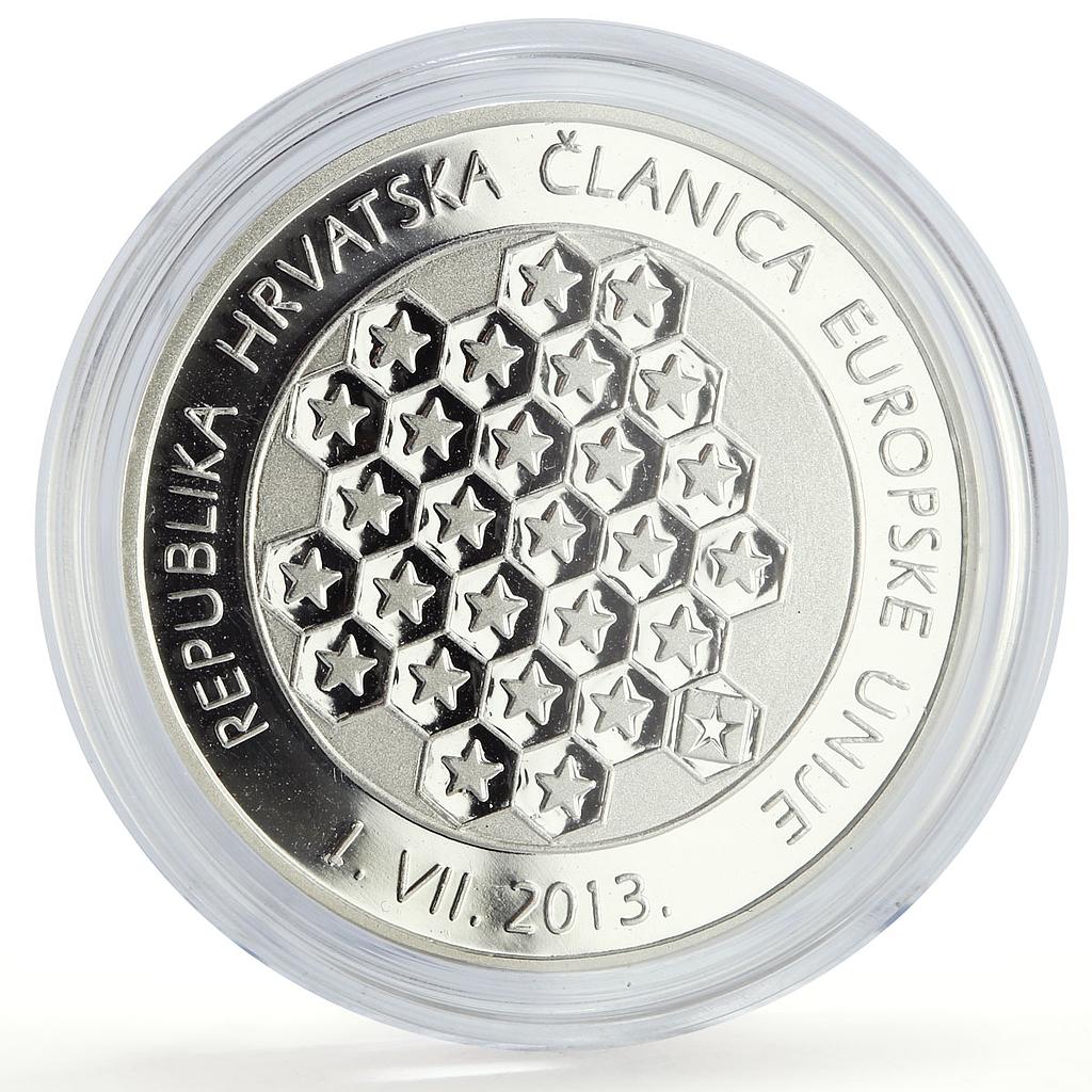 Croatia 100 kuna European Union Membership EU proof silver coin 2013