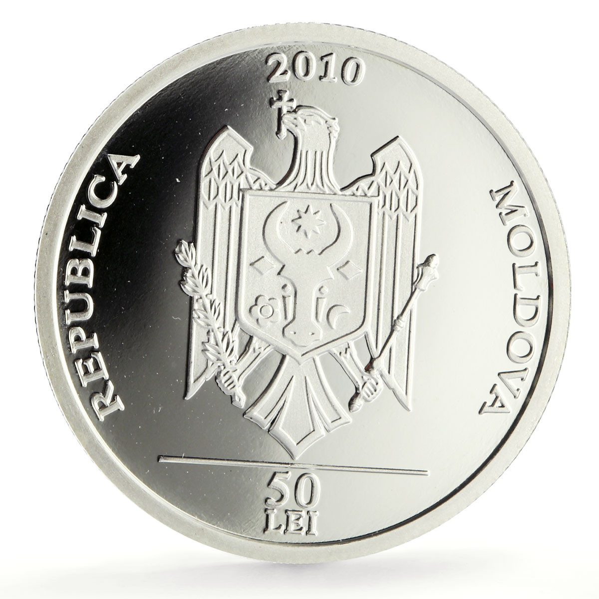 Moldova 50 lei Maria Cebotari Personalities Singer Music proof silver coin 2010