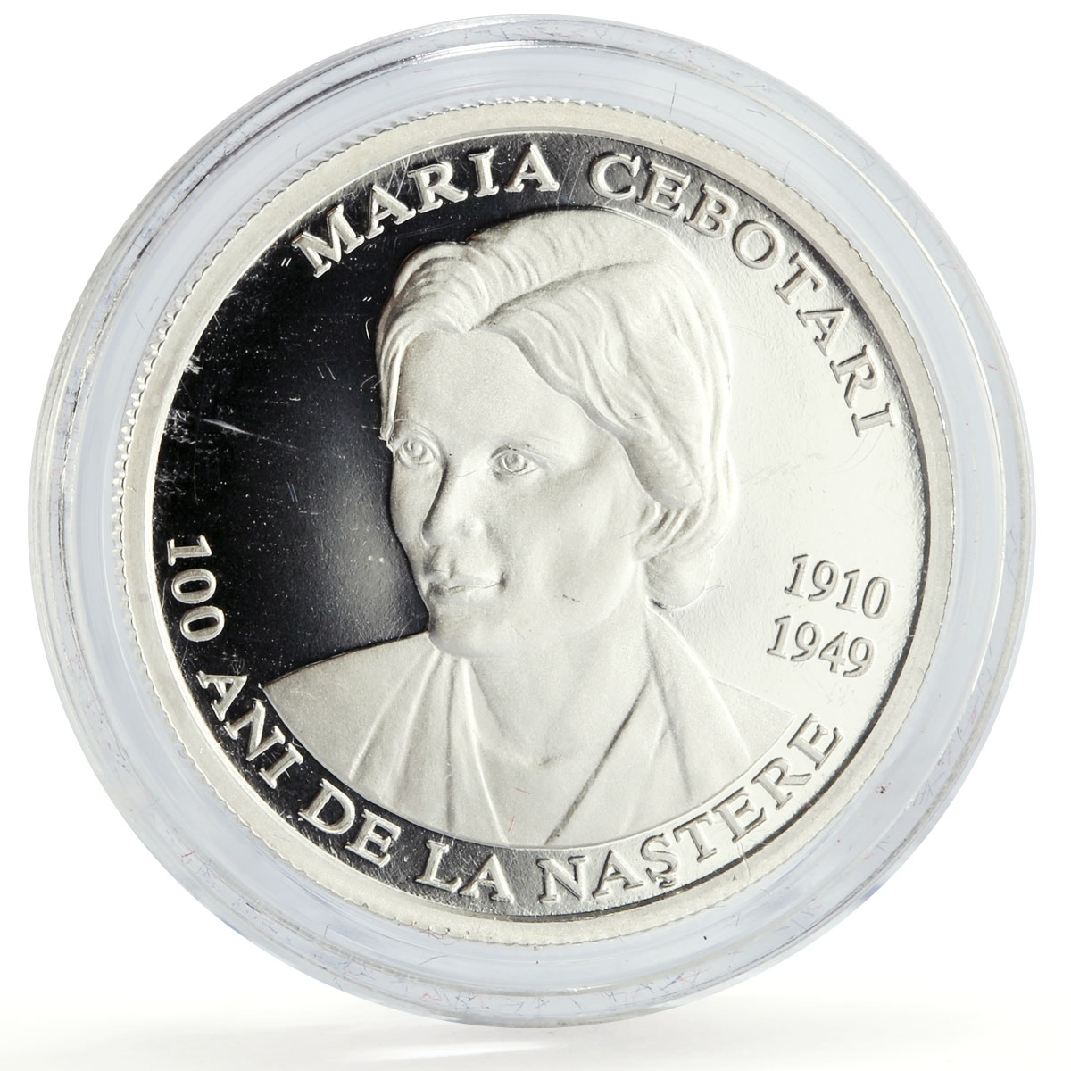 Moldova 50 lei Maria Cebotari Personalities Singer Music proof silver coin 2010