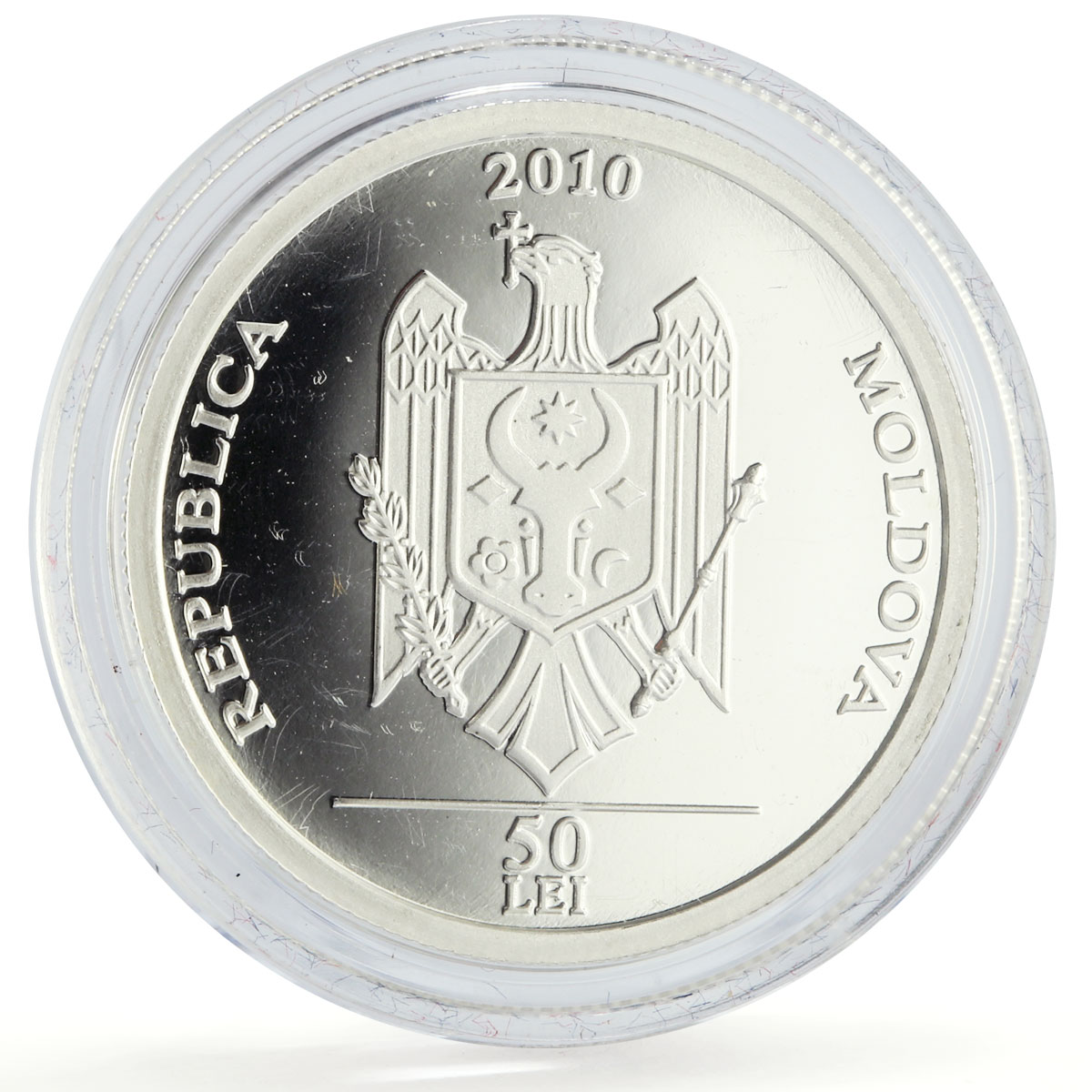 Moldova 50 lei Maria Cebotari Personalities Singer Music proof silver coin 2010