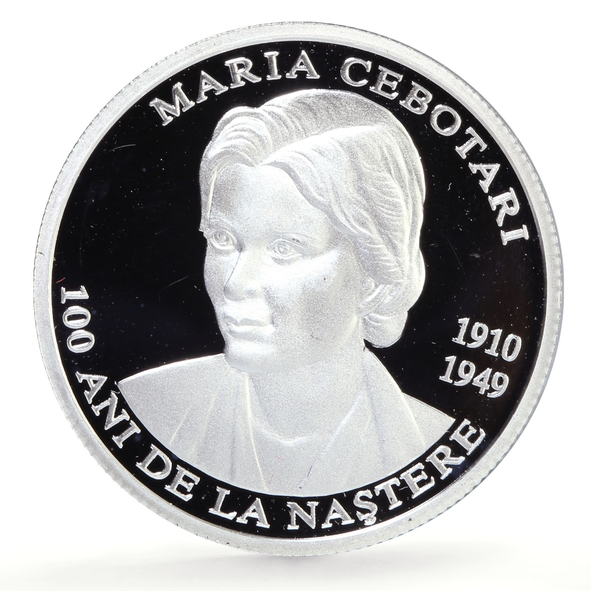 Moldova 50 lei Maria Cebotari Personalities Singer Music proof silver coin 2010