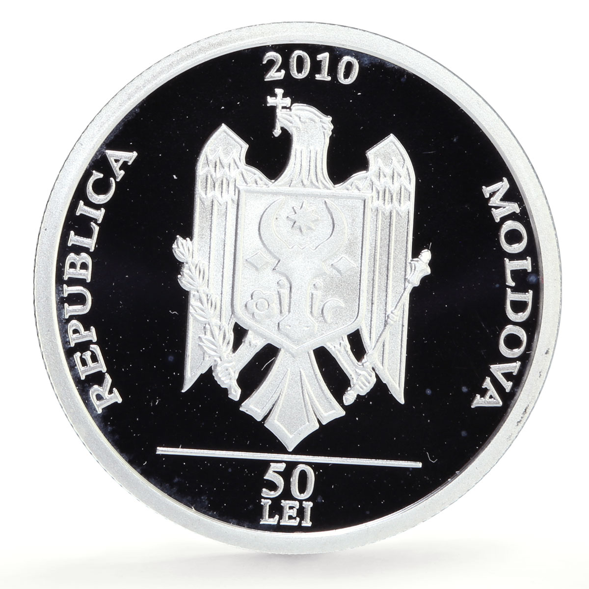 Moldova 50 lei Maria Cebotari Personalities Singer Music proof silver coin 2010