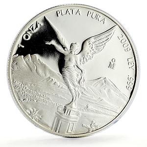 Mexico 1 onza Libertad Angel of Independence proof silver coin 2009