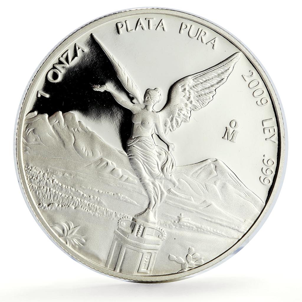 Mexico 1 onza Libertad Angel of Independence proof silver coin 2009