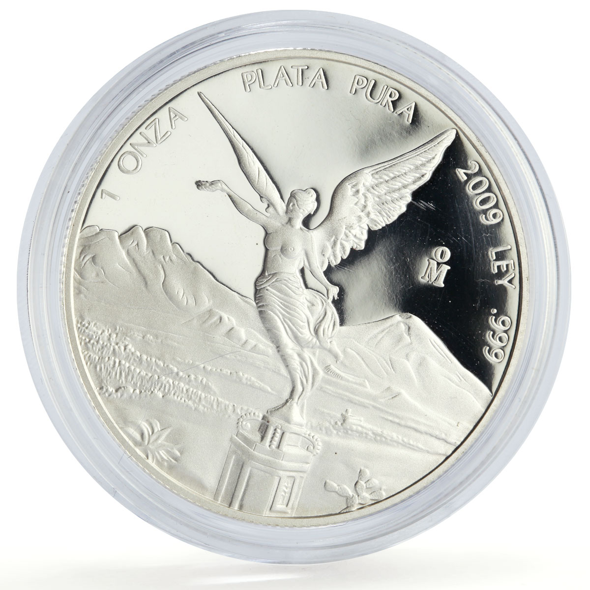 Mexico 1 onza Libertad Angel of Independence proof silver coin 2009