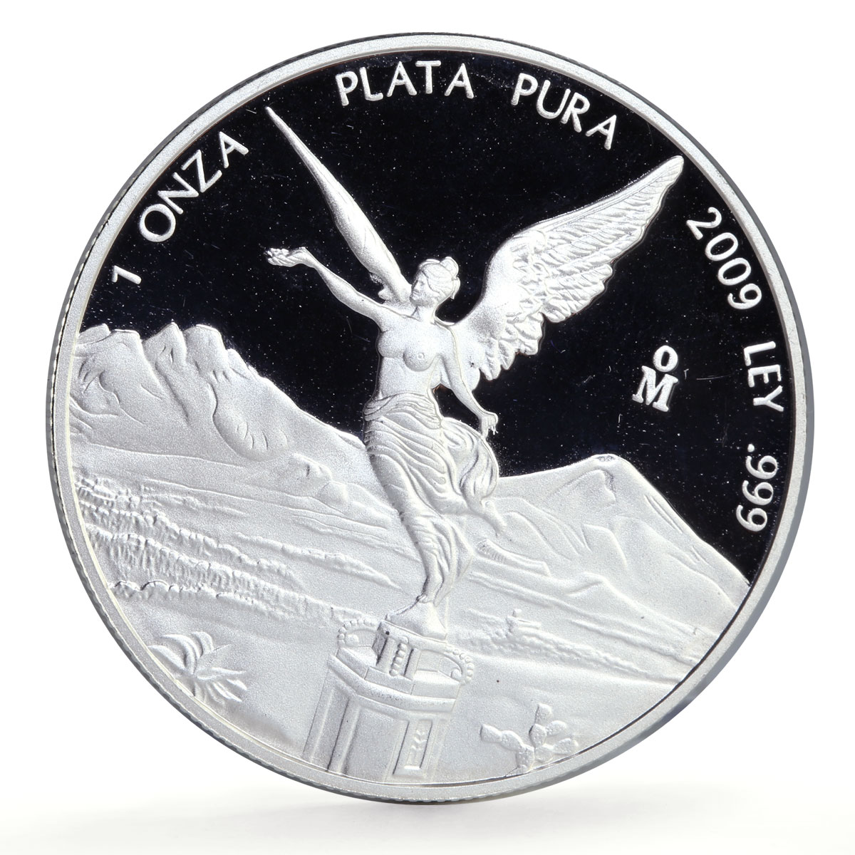 Mexico 1 onza Libertad Angel of Independence proof silver coin 2009