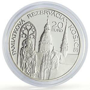 Slovakia 20 euro Kosice Preservation Area Architecture proof silver coin 2013