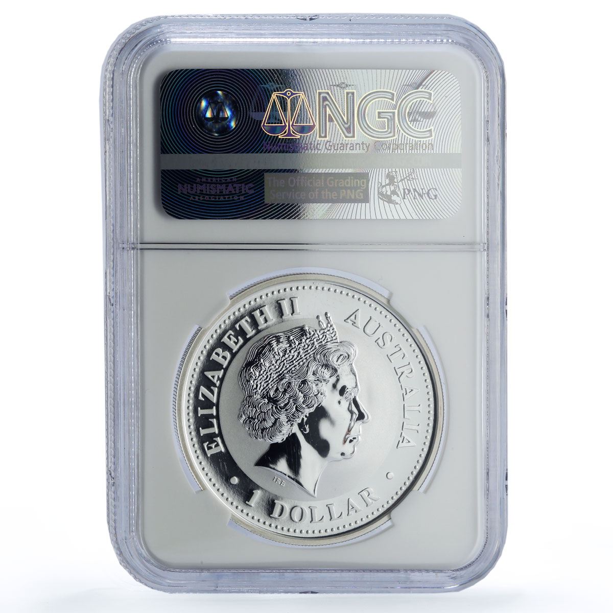Australia 1 dollar Year of the Dog Lunar Series 1 MS70 NGC silver coin 2006