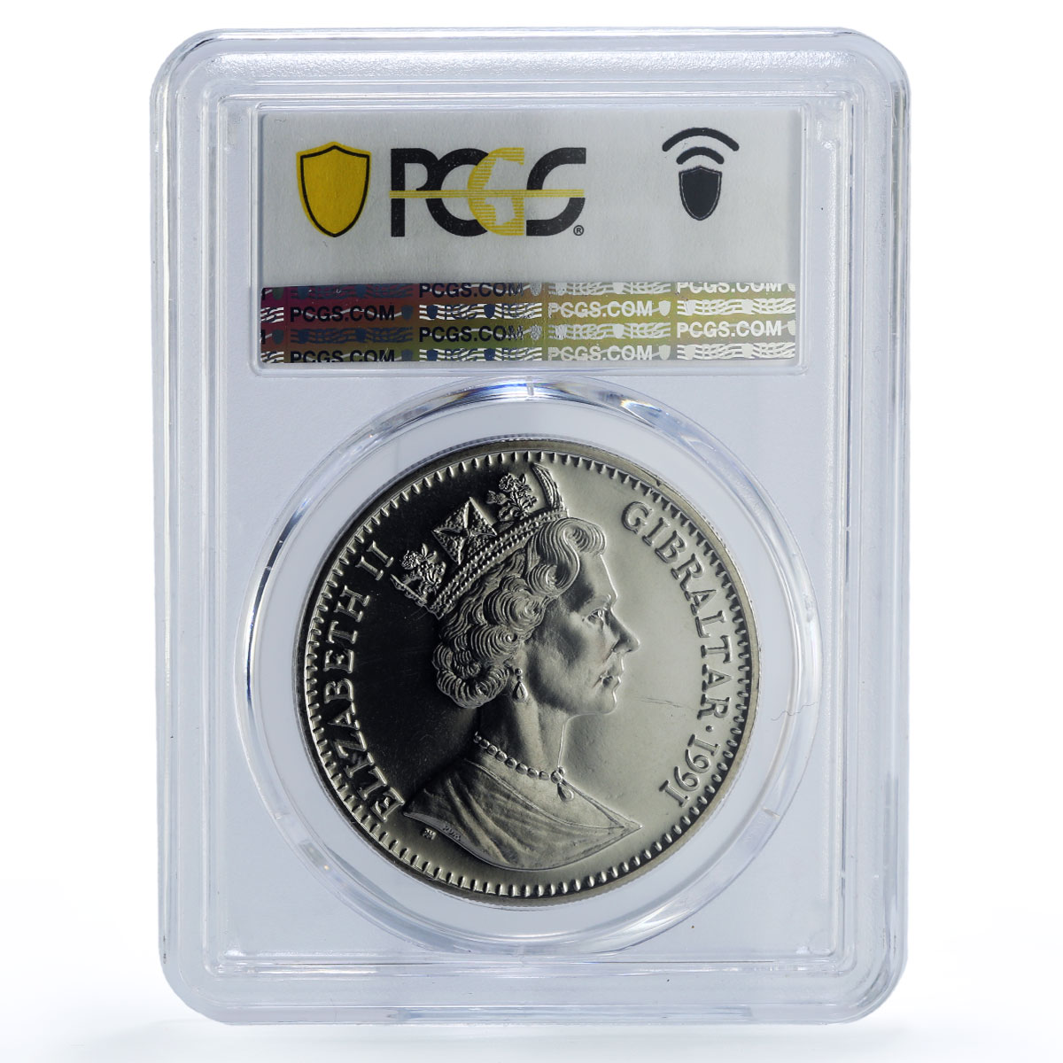 Gibraltar 1 crown Home Pets Dogs Welsh Corgi Animals MS68 PCGS CuNi coin 1991