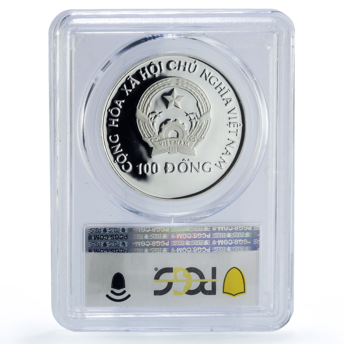 Vietnam 100 dong Prehistoric Gallimimus Dinosaurs PR69 PCGS silver coin 1994