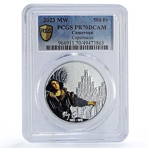 Cameroon 500 francs Copernicus Astronomy Science PR70 PCGS silver coin 2023